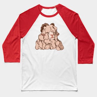 Long haired pink sheep Baseball T-Shirt